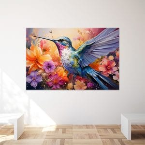 Découvrez notre tableau colibri coloré, une pièce unique d'art naturel pour sublimer votre intérieur. Livraison rapide et satisfaction garantie.