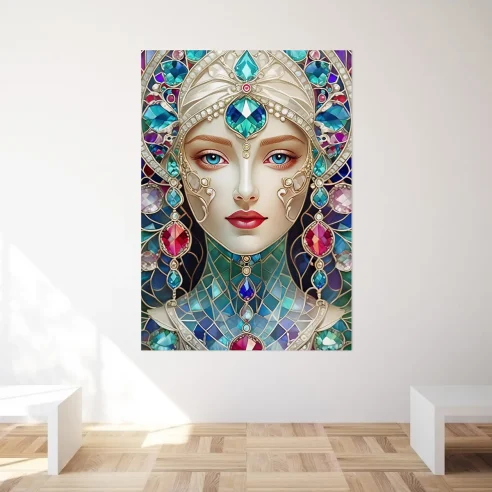 Découvrez notre tableau visage de femme en verre, un chef-d'œuvre contemporain parfait pour sublimer votre intérieur. Livraison rapide et satisfaction garantie.